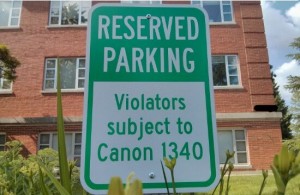 Episcopal Parking Subject to Canon Law 1340