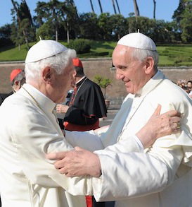 Pope Emeritus Benedict XVI and Pope Francis
