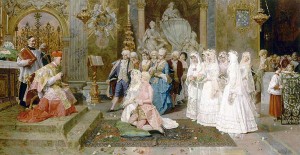 The Wedding Painting 1885 Giulio Rosati