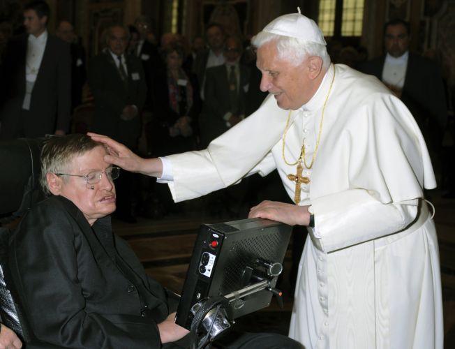 Stephen Hawking and Pope Emeritus Benedict