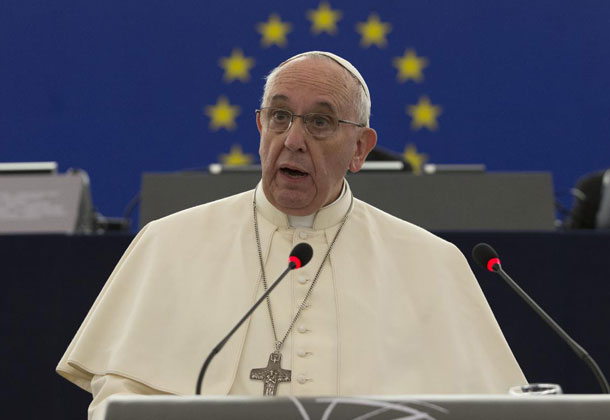Pope Francis European Parliament Strasbourg