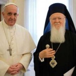 Pope Francis and Patriarch Bartholomew Wide Pic
