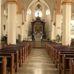 Beautiful Simple Church Aisle View Wide Pic