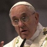 Pope Francis Speaking Wide Pic