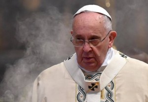 Pope Francis with Holy Smoke