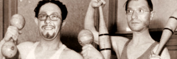 Two Men Excercising Wide Pic