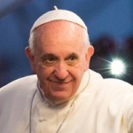 Pope Francis Smiling Waving Night Wide Pic