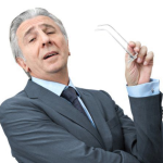 Snobby Guy Smugness Transparent Square Pic