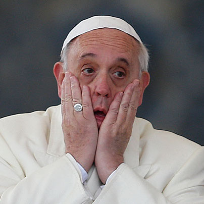 Unhappy Pope Francis Square Pic