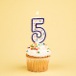 Cupcake with Number Five Candle Square Pic