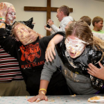Bible Camp Catholic Youth Young Adult Fun Pie in Face