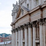 Vatican Apostolic Palace Facade of Saint Peters Basilica Wide Pic