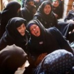 Coptic Christians Mourning Crying Wailing Egypt Wide Pic
