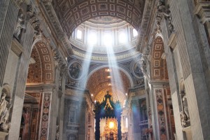 Inside Saint Peters Basilica Beauty  Beautiful Copula Catholic Vatican Holy See Rome Italy