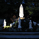 Our Lady Statue at Night Poor Pic