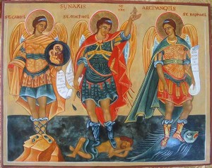 Archangels Gabriel Michael and Raphael