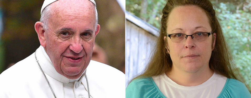 Pope Francis and Kim Davis Getty Images