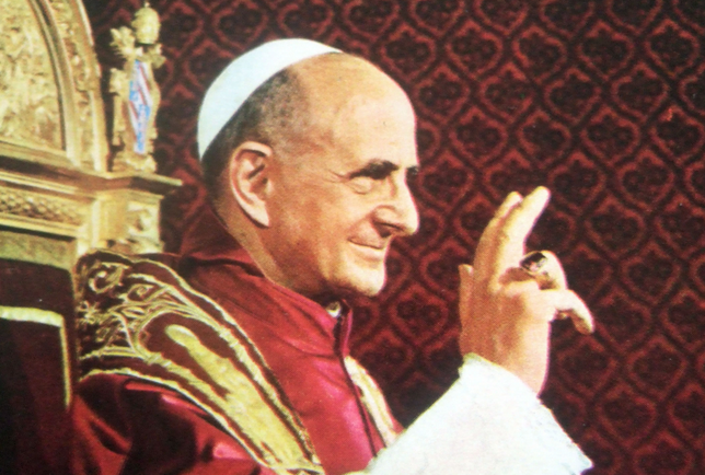 Pope Paul VI Blessing from Throne Chair