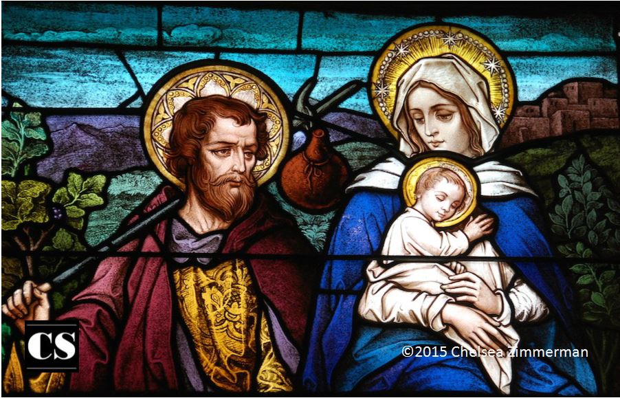 Saint Joseph Saint Mary and Baby Jesus Flight from Israel