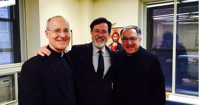 Father James Martin Stephen Colbert Father Thomas Rosica