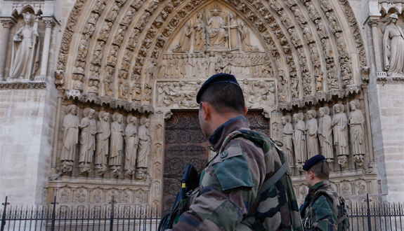 Notre Dame Cathedral Paris Soldiers Europe Islam War Muslim