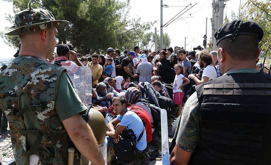 Syrian Refugees at Greece Macedonia Border