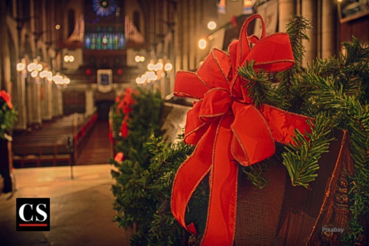 Christmas Wreath Pew Church Catholic