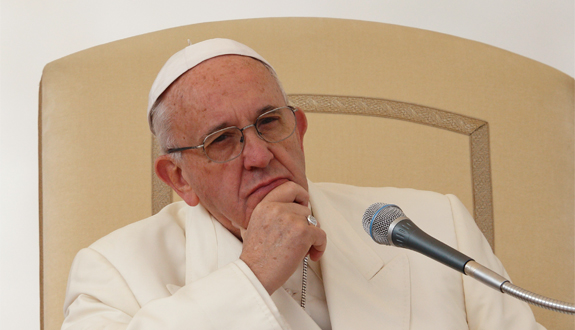 Pope Francis Thoughtful Contemplating