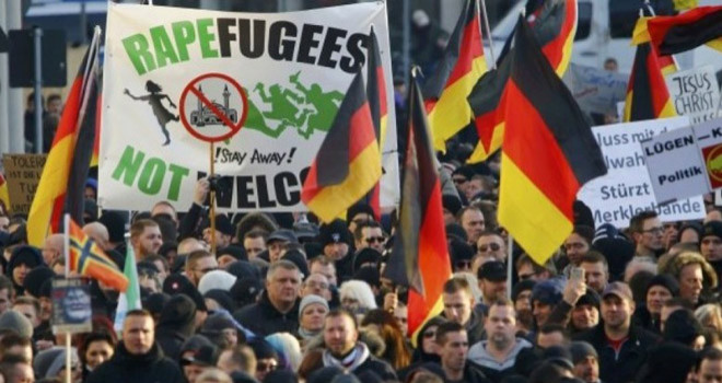 Protest of Muslim Refugee Assaults on German Women