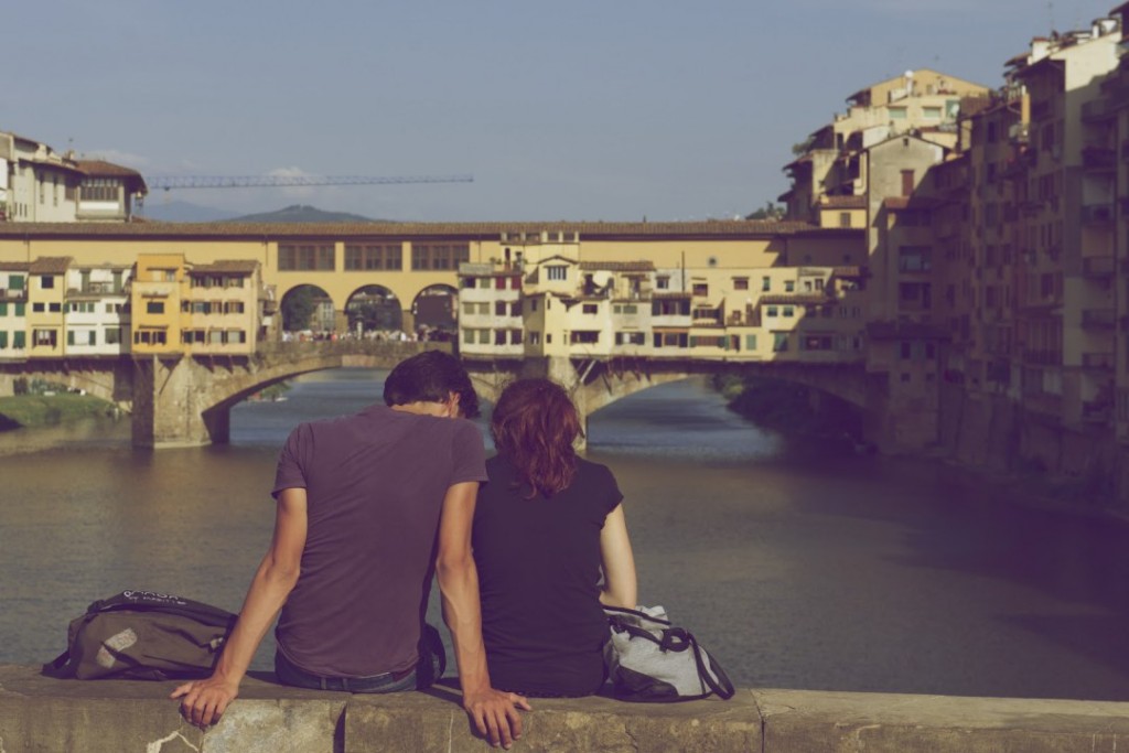 Couple on a Date Italy Romance Romantic River