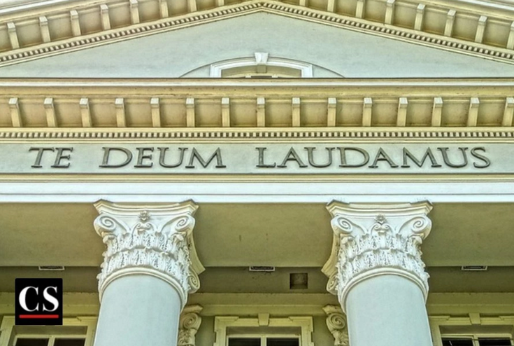 Te Deum Laudamus Building Roman Pillars