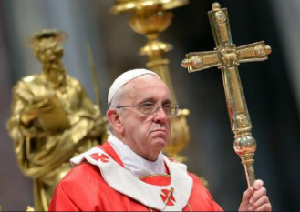 Pope Francis Holding Cross