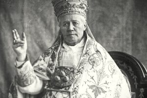 Portrait of Pope Pius X. This is the portrait which will be painted on a huge tapestry, to be unveiled during the canonization ceremony of Pope Pius X, May 29, 1954, in St. Peter's Square. (Ap Photo/Luigi Felici)