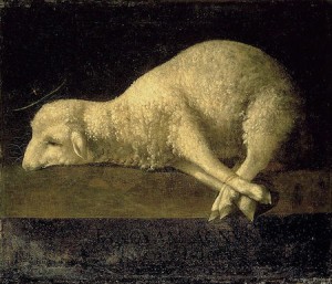 Agnus Dei Zurban Sacrificial Lamb on Altar