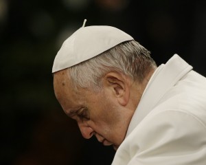 Pope Francis Praying Truncated
