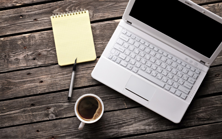 Blog Pen Pad Laptop Computer Coffee Cup Cup of Joe