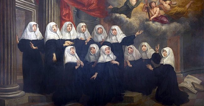 Jan van Helmont 1650-1714 Portrait of the Black Canon Augustinian Nuns in Antwerp