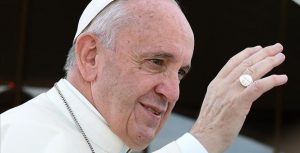 Pope Francis Waving Papal Ring Viewable