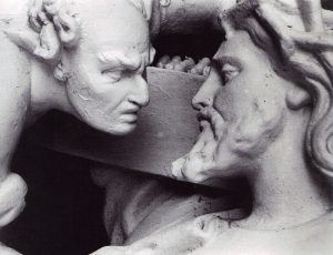 Satan Tempting Jesus Carrying Cross